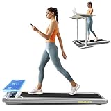 2 in 1 Electric Treadmill, Walking Pad Laufband für Zuhause, 10km/h Elektrisches Laufband mit LED,...