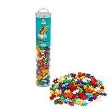 Plus-Plus 9604262 Geniales Konstruktionsspielzeug, Regenbogen, Kreativ-Bausteine Tube, 240 Teile