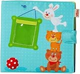 HABA Baby-Fotoalbum: Spielgefährten – Weiches Stoffalbum mit 10 Seiten und 8 Einstecktaschen für...