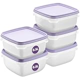 SmartStore Frischhaltedosen mit Deckel und Kühlschrank Organizer 0.5L 5er Set | Geeignet für...