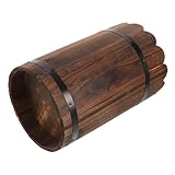 UPKOCH Retro Holzblumeneimer Groß Handgefertigter Karbonisierter Blumentopf im Vintage Stil...