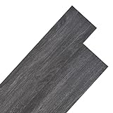 JKYOU Nicht selbstklebende PVC-Bodenbeläge, 4,46 m, 3 mm, schwarz. Hardware, Baustoffe, Bodenbelag...