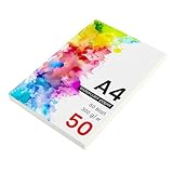 Aquarellpapier 300g/m² – 50 Blatt hochwertiges Aquarellpapier für Aquarell, Gouache & Acrryl –...