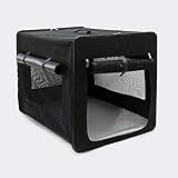 Wiltec Faltbare Transportbox für Haustiere, Größe L (76x56x61 cm), mit herausnehmbarem...