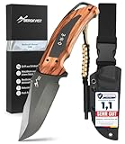 BERGKVIST® Bushcraft Messer ONE mit feststehender Full Tang Klinge (9,7 cm) - Mitführen in...