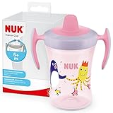 NUK Trainer Cup Trinklernbecher, auslaufsicherer Becher mit weichem Trinkschnabel & ergonomischen...