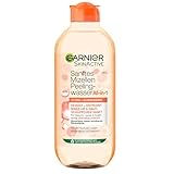 Garnier Sanftes Mizellen Peelingwasser, Reinigungswasser zur Entfernung von Make-Up Resten und...