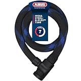 ABUS Panzerkabelschloss Ivera Steel-O-Flex 7200 + RBU-Halter - Kabelschloss aus Stahlkabel mit...