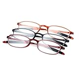 Lightweight (3er-Pack) Flexibel Lesebrille – Lesebrillen Schlagfest,Computerbrille Kratzfest,...