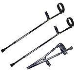 Unterarmgehstützen mit schwenkbarer geschlossener Manschette (Paar), verstellbare Gehstützen für...