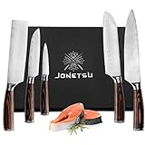 JONETSU Profi Küchenmesser Set 5-teilig Premium Japanisches Messerset Hochwertiger Edelstahl...
