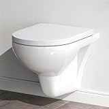AM.PM Hit - Spülrandloses Wand-Hänge-WC inkl. WC-Sitz mit Soft-Close-Absenkautomatik - Wand-WC...