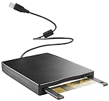 Xystec Diskettenlaufwerk: Externes USB-Disketten-Laufwerk, Slimline, PC (auch Windows 11) & Mac...