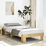 Massbinet Massivholzbett mit Lattenrost Holzbett Natur Kiefer Holz Jugendbett Bett Bettgestell...