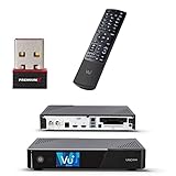 VU+ UNO 4K Satellit Receiver DVB-S2 Linux UHD 2160p HbbTV H.265 mit PremiumX Mini WLAN Wireless...