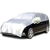 Konnfeir Halbgarage für Auto Abdeckplane Winter Sommer Autoabdeckung wasserdicht Auto halbgarage...