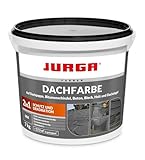 JURGA Dachfarbe 7 Kg Grau (ca.17,5m²) 2 in 1: Deko & Schutz, Sockelfarbe, Betonfarbe, UV- und...