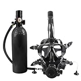 Tauchmasken und Pressluftflaschen, Tauchflasche und Vollgesichtsmaske, Mini-Tauchflasche zum...