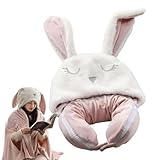 Genérico Reise-Nackenkissen mit Kapuze - 2-in-1 Reisekopfdecke | Reisezubehör für Flugzeug,...