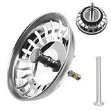 Ø 80 mm Siebkörbchen Spüle mit Höhenverstellbar aus Edelstahl, Siebkörbchen Passend für Die...