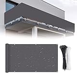 Generisch Balkonumzäunung 90 x 1450 cm, wetterfestes und pflegeleichtes Balkon-Terrassenzaunelement...