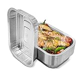 Mamatura Aluschalen Grill [Wiederverwendbar] 25 Aluminium Tropfschalen, Fettauffangschalen Gasgrill...