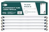CLAR - Leuchtstoffröhre T5 30 cm, 8W, Unterbauleuchte, Cold White 28,8 x 1,6 cm (Pack 5)
