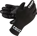 Cressi Cruz Gloves 3mm - Neopren Tauchhandschuhe Schwarz 3mm Anti Slip Palm System, L/4, Erwachsene...