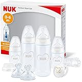 NUK Perfect Start First Choice+ Babyflaschen-Set | 0–6 Monate | 4 x Flaschen mit...