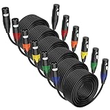 EMK XLR-Kabel, 4 m, symmetrisches Mikrofonkabel mit Stecker auf Buchse, 3-polig, geschirmtes...