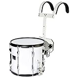 Fame Marching Snare 14x12'mit Tragegestell, Fußball Trommel, Marschtrommel, 7 kg, weiß,...