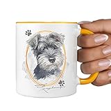 Zwergschnauzer Schnauzer Tasse SIGNATURE DOGS Hund Motiv Hundemotiv Kaffee Kaffeebecher Kaffeetasse...