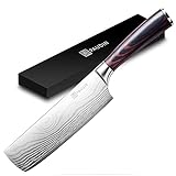 PAUDIN Japanisches Messer, Klingenlänge 17cm nariki Messer Hackmesser Kochmesser aus hochwertigem...