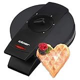 Cloer 1620 Waffeleisen für klassische Herzwaffeln, 930 W, Waffelgröße 15,5 cm, stufenlos...