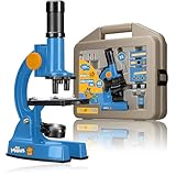 DieMaus Mikroskop-Set mit Koffer 3 Stufen 100x-1200x LED-Spiegel Kinder ab 8 Jahren Zubehör