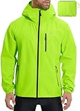 BALEAF Herren Fahrradjacke Regenjacke Wasserdicht Windbreaker mit Kapuze 10000mm H2O Wasserdicht...