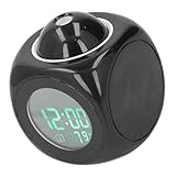 AKLOSIPY Digitaler LCD-Projektionswecker mit Hintergrundbeleuchtetem Display, Sprachmeldefunktion,...