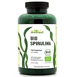 dreikraut Bio Spirulina Presslinge, 750 Tabletten, 4-Monats-Vorrat, aus kontrollierter Aquakultur,...