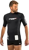 Cressi Dive Center Man Rash Guard Short/SL - Protective Kurzarm Schwarz Rash Guard für SUP und...