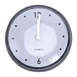 SOLUSTRE wasserdichte Saugnapfuhr Badezimmeruhr Leise Geräuschlos mit Ablesbarem Zifferblatt für...