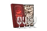 Kristall Port, Sherry und Dessertwein Gläser | 4er Set | Professionelle 200 ml Portweingläser mit...