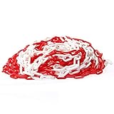 TOPWAY Absperrkette Kunststoffkette 25 Meter 8mm x 25m gut sichtbare weiße und rote...