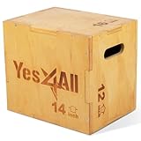 Yes4All 3 in 1 Holz Plyo Box mit 4 verschiedenen Größen - Lieferumfang: Schrauben zur einfachen...