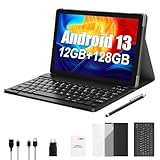 XGODY Tablet 10 Zoll Android 13 Tablet mit Tastatur 2,4G/5G WLAN 4-Core 2,0 GHz | 12 GB RAM + 128 GB...