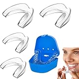 Knirscherschiene FüR Nacht,Knirscherschiene 4-Teiliges Set,Wiederverwendbar,Zahnschiene Knirschen...