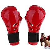 Karate-Handschuhe für Erwachsene, 1 Paar schockabsorbierende Schwammfutter-Sparring-Handschuhe,...