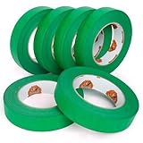 TAPEBEAR Grün Malerkrepp Kreppband 6x Malerband 24mm x 55m Profi Abdeckband Malertape Klebeband...