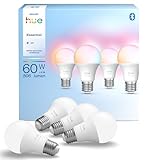 Philips Hue Essential Smart LED A60 Glühbirne,white and color, E27-Fassung, 8 W, 2200 K–6500 K,...