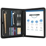 Ringsun PU Leder Portfolio für Herren, Leder Padfolio Business Resume Portfolio für A4/Pad, Leder...