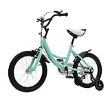 HauTour Kinderfahrrad, 16 Zoll Kinderfahrrad Höhenverstellbar Kinderfahrrad mit Hilfsrad 5-6 Jahre...